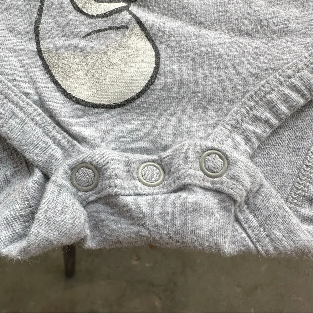 Disney Jumping Beans Vintage Mickey Mouse Long Sleeve Bodysuit in Gray - 3 Month